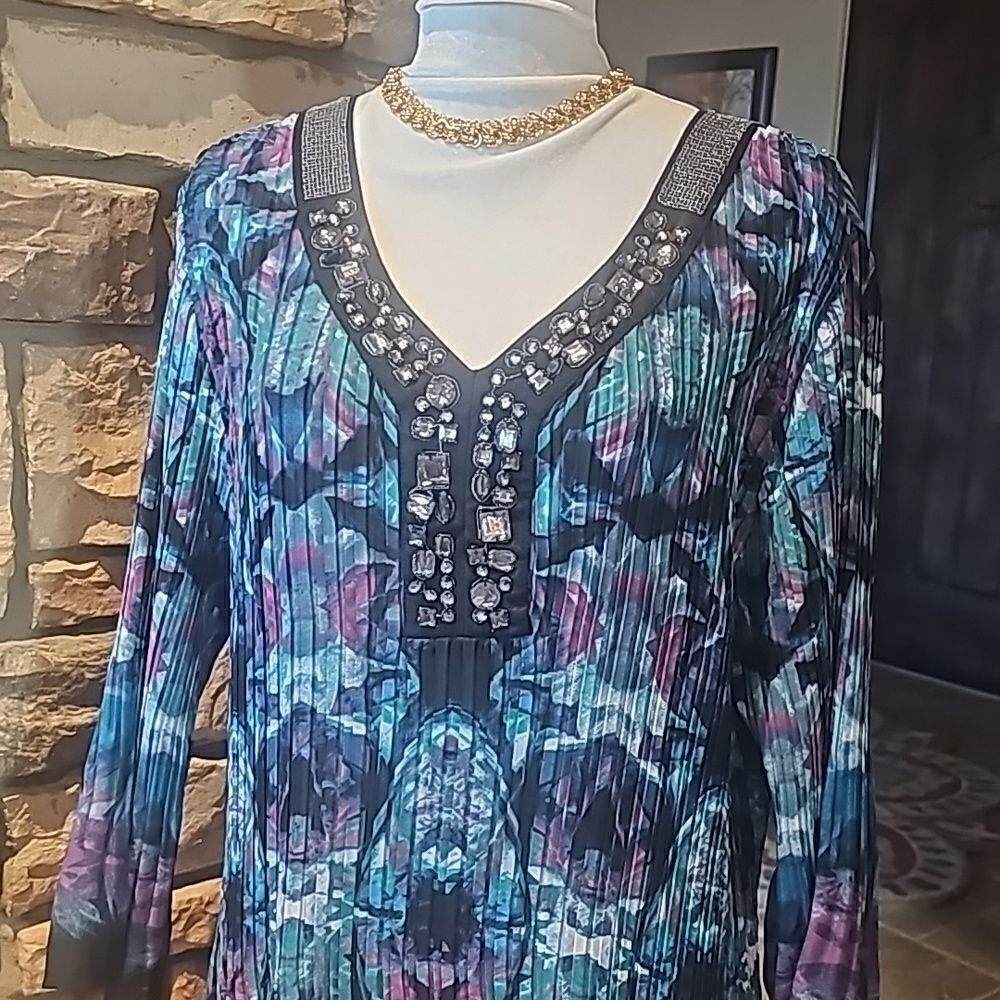 Alfani plus size pullover tunic featuring jeweled… - image 1